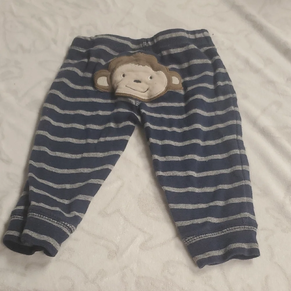 🐻 Carter's Navy and Gray Striped Joggers